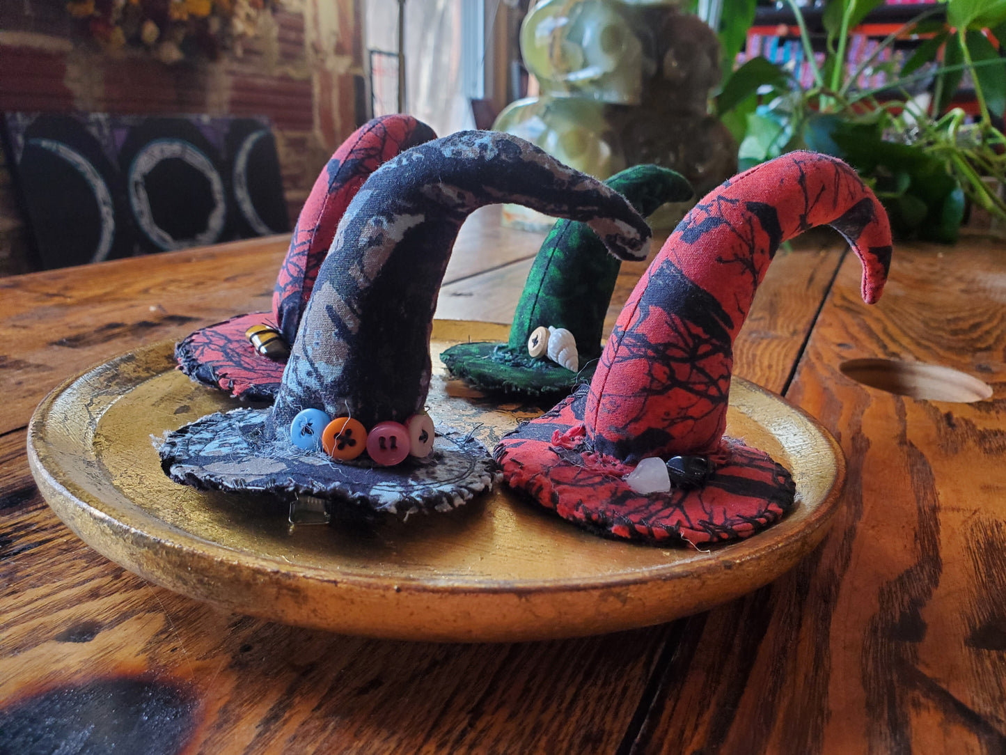 Tiny Witch Hat with Hair Clip - Sold Individually