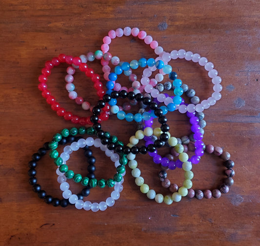 Assorted 8mm Bracelets - Sold Individually