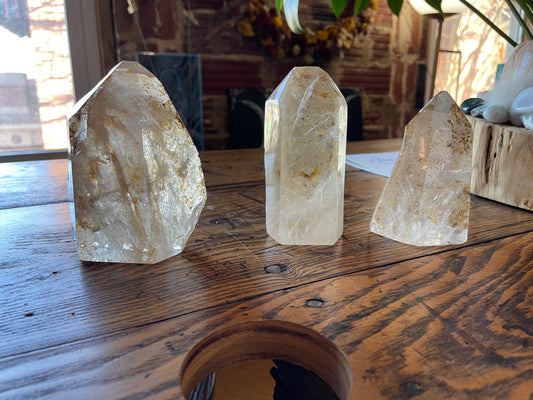 Large Quartz Point with Inclusions