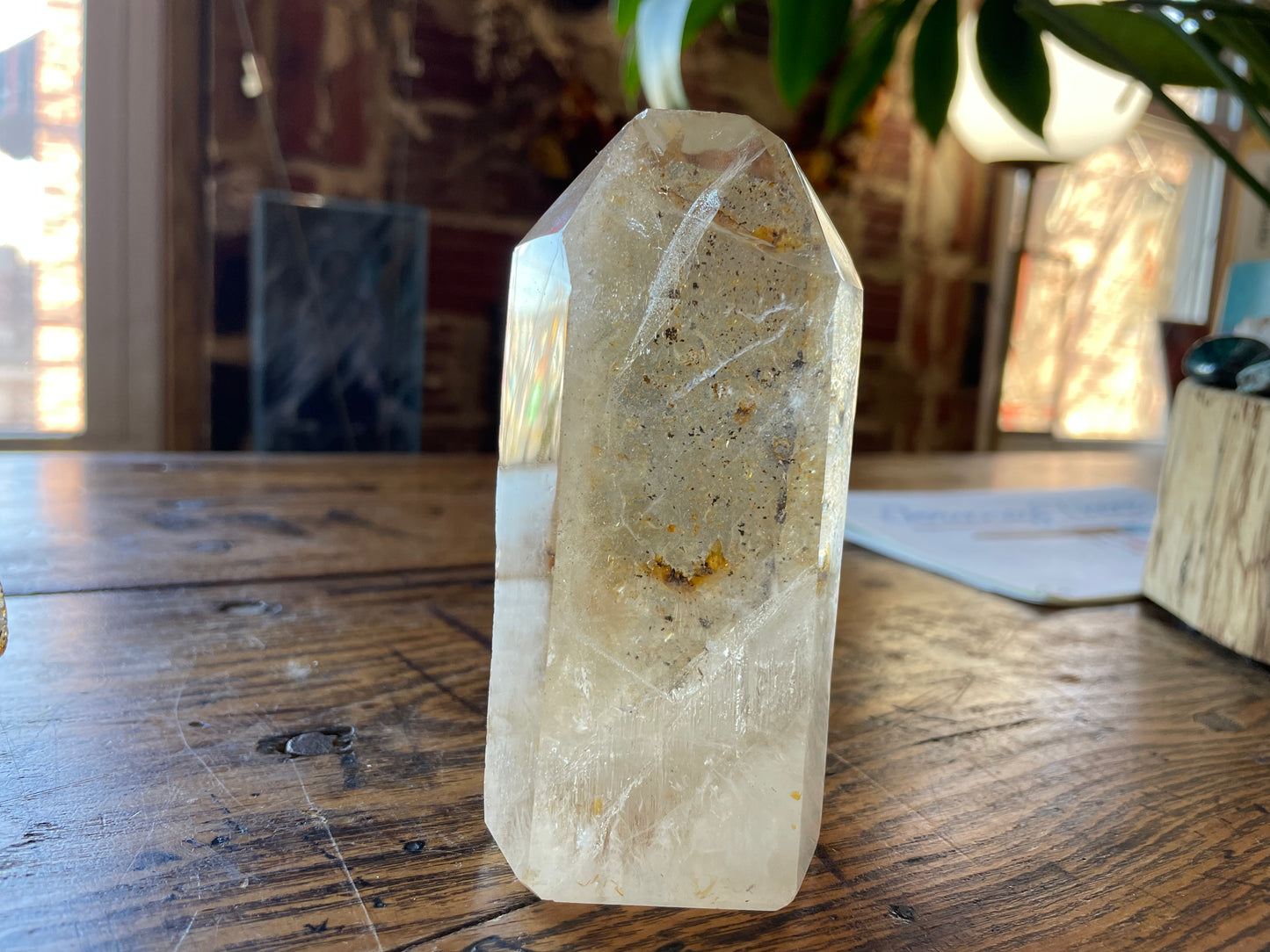 Large Quartz Point with Inclusions