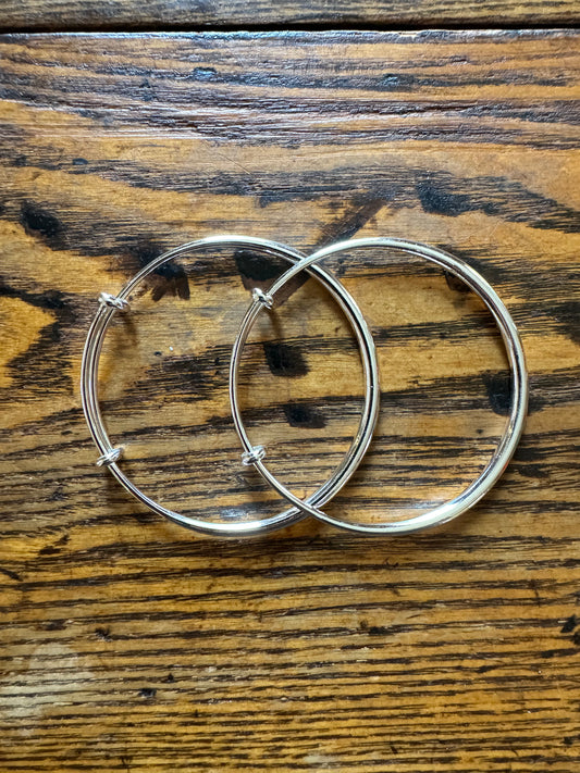 Sterling Silver Bangle- Set of 2