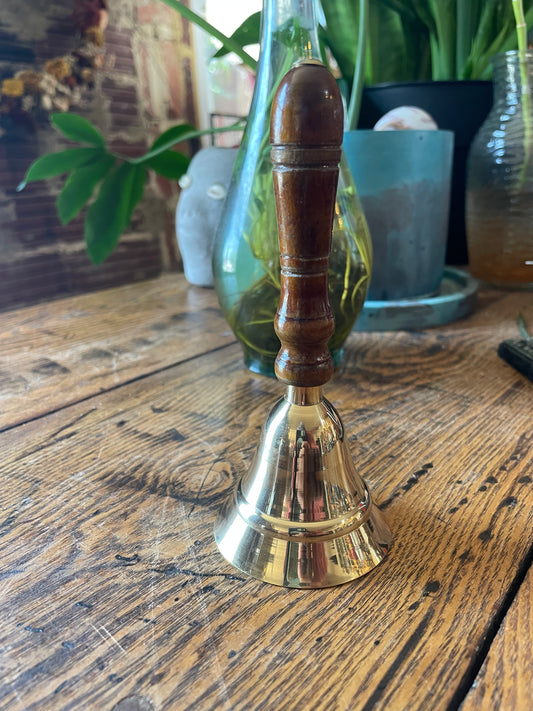 Brass Bell with Wooden Handle