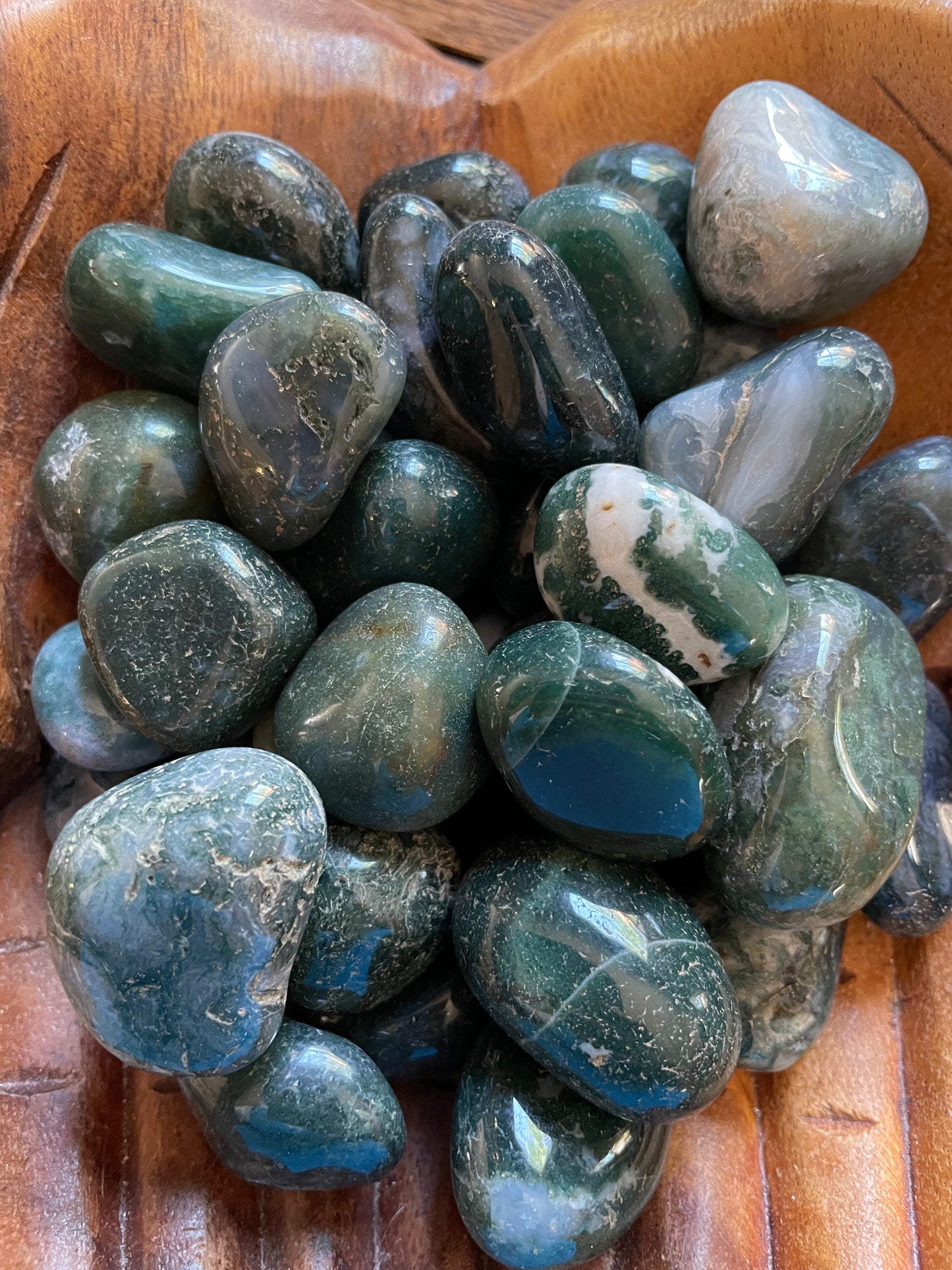 Moss Agate - Tumbled