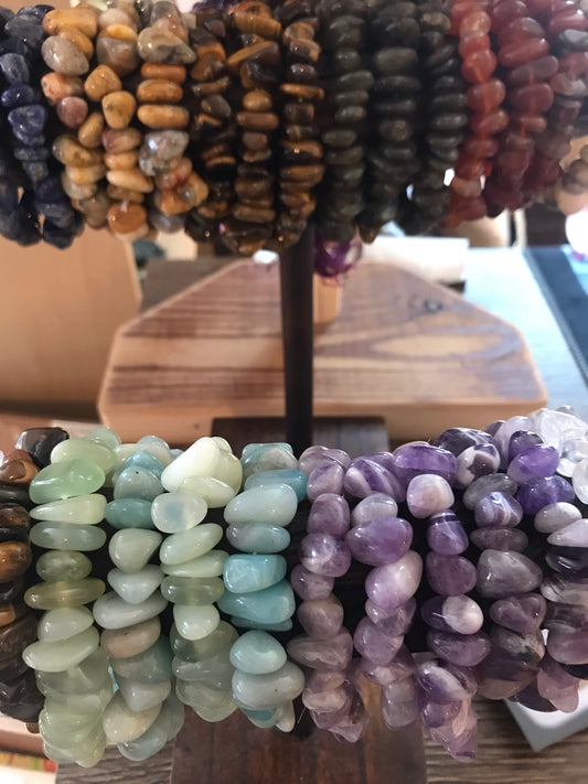 Assorted Tumbled Stone Bracelets - Sold Individually