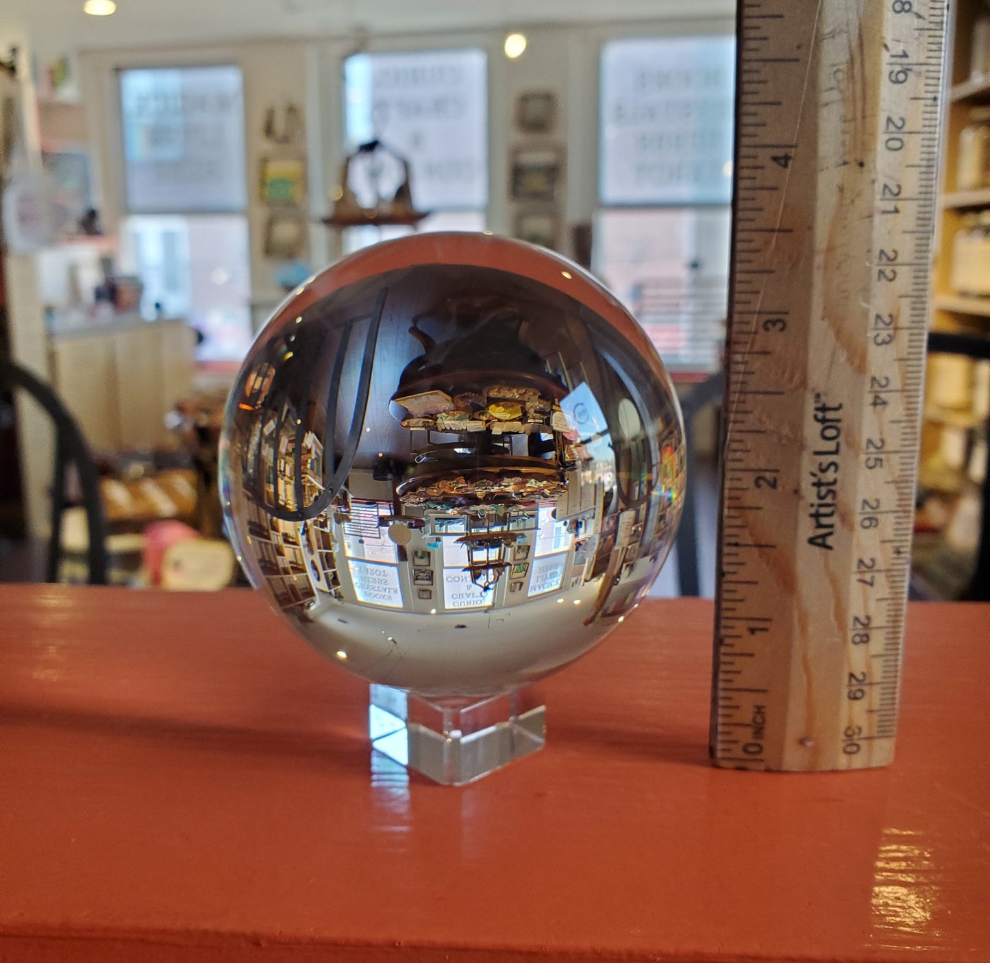 Clear Gazing Ball with Stand