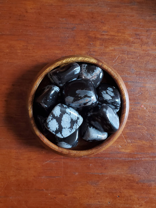 Snowflake Obsidian - Tumbled