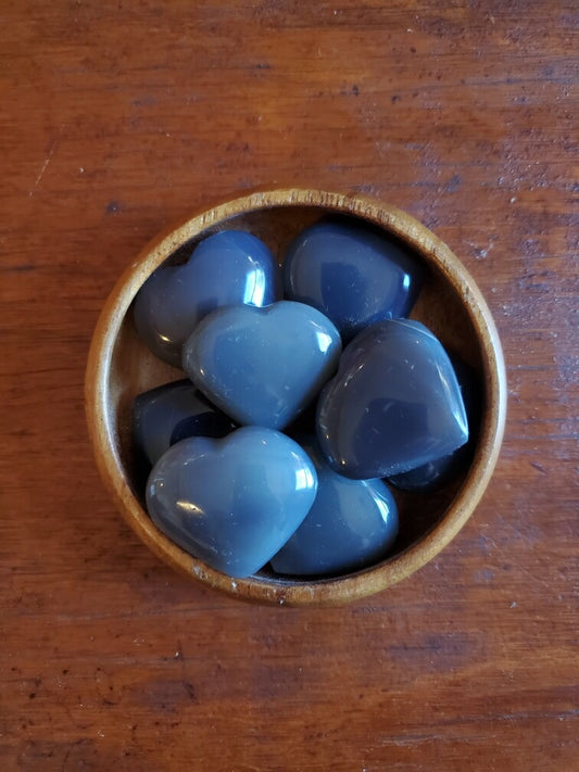 Blue Agate Hearts