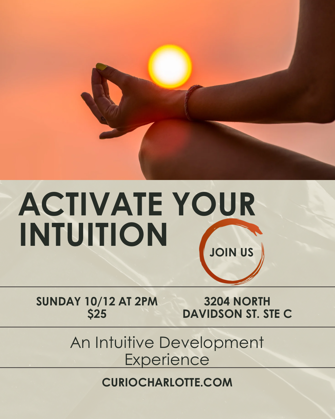 Activate Your Intuition: An Intuitive Development Experience 10/12 at 2pm