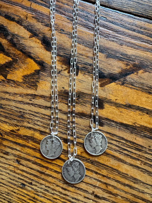 Mercury Dime Necklace