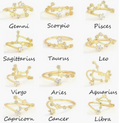 Adjustable Zodiac Ring
