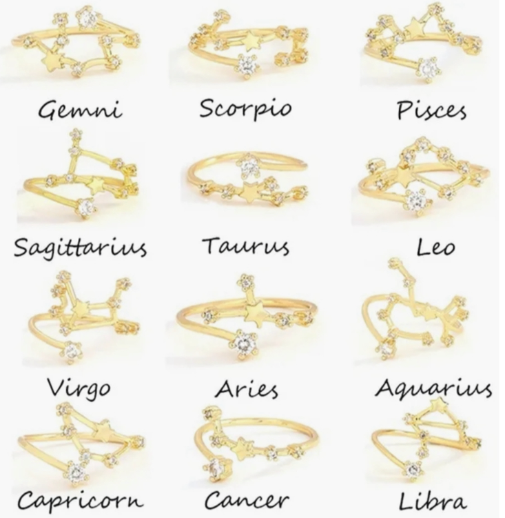 Adjustable Zodiac Ring