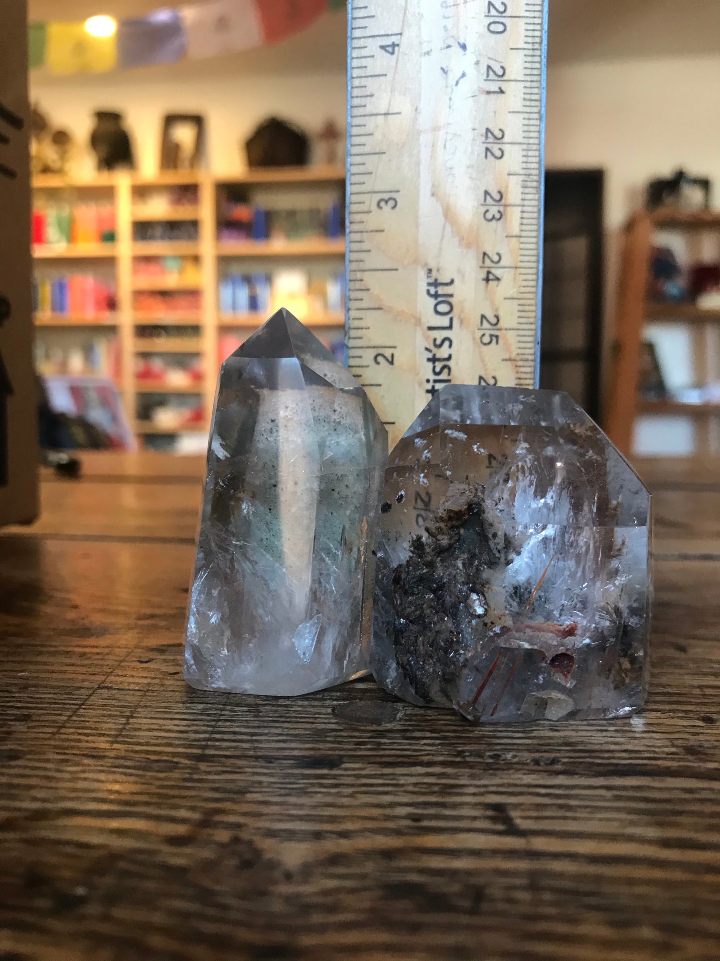 Quartz Point with inclusions - wide